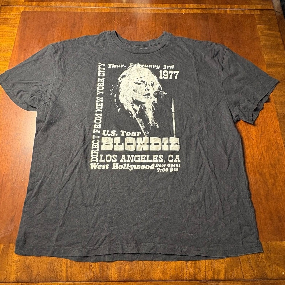 Blondie 1977 US Tour Debbie Harry Black T-Shirt XL Direct From New York City